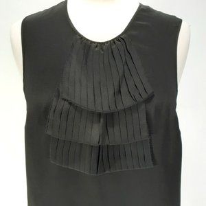 Tracy Reese Black Pleated Tunic Top